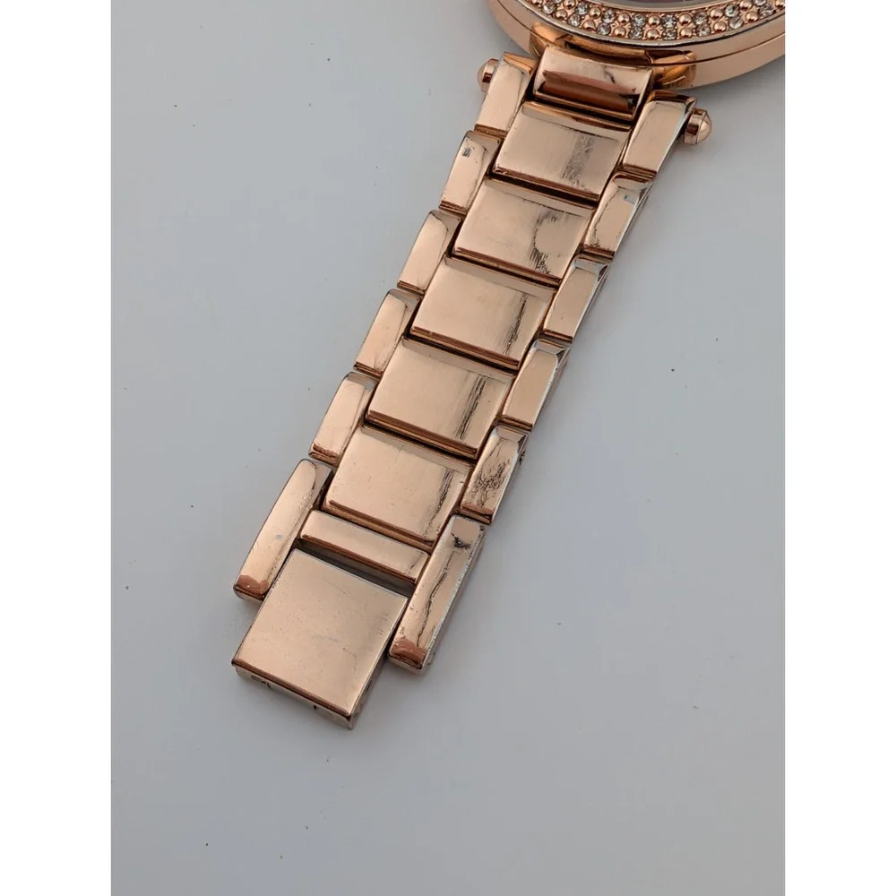 Folio Watch Women 34mm Case Crystal Bezel Rose Gold 6.5